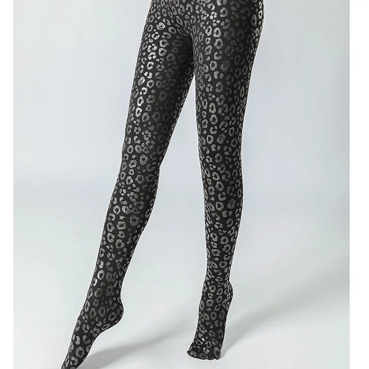 Summer leopard print hip lifting tights Women fitness running workout yoga pants Plus size leggings bottoms