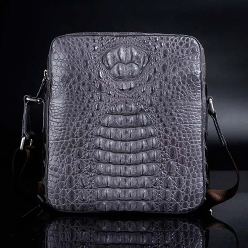 

ourui new arrival selling true crocodile leather men Single shoulder bag Oblique cross package Vertical bag men handbag men bag