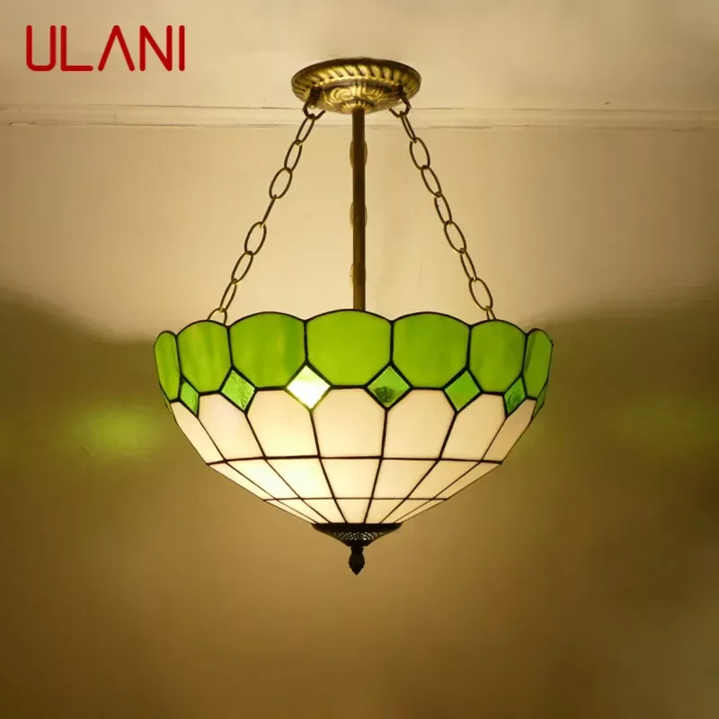 ULANI Тиффани люстра средиземноморского моря цвет стеклянный подвесной светильник