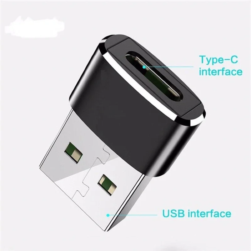 

2pcs Usb male to type-c female adapter converter