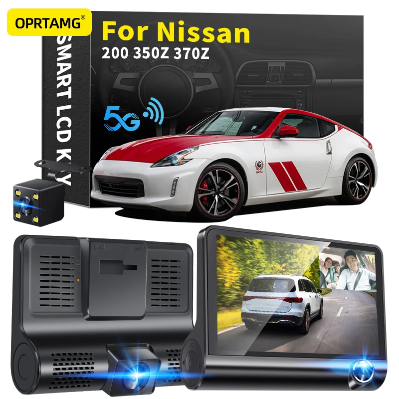 

OPRTAMG Dash Cam 540C6 Car DVR 3 Cameras Lens 4.0 Inch 1080P dashcam For Nissan 200 350Z 370Z 1994 1995-2018 2019 2020 2021 2022