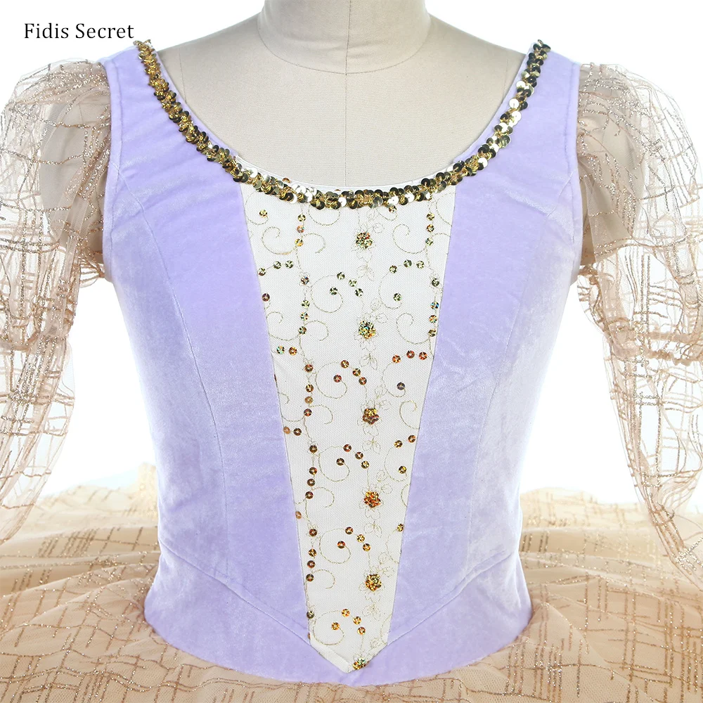 Сиреневая профессиональная юбка-пачка женская балетная танцевальная одежда