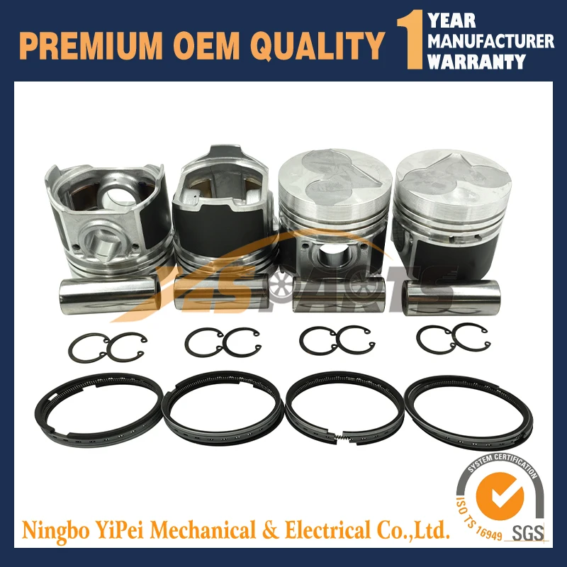 

Pistons + Rings Set Kit STD 80mm for KUBOTA V1903（4 pcs)