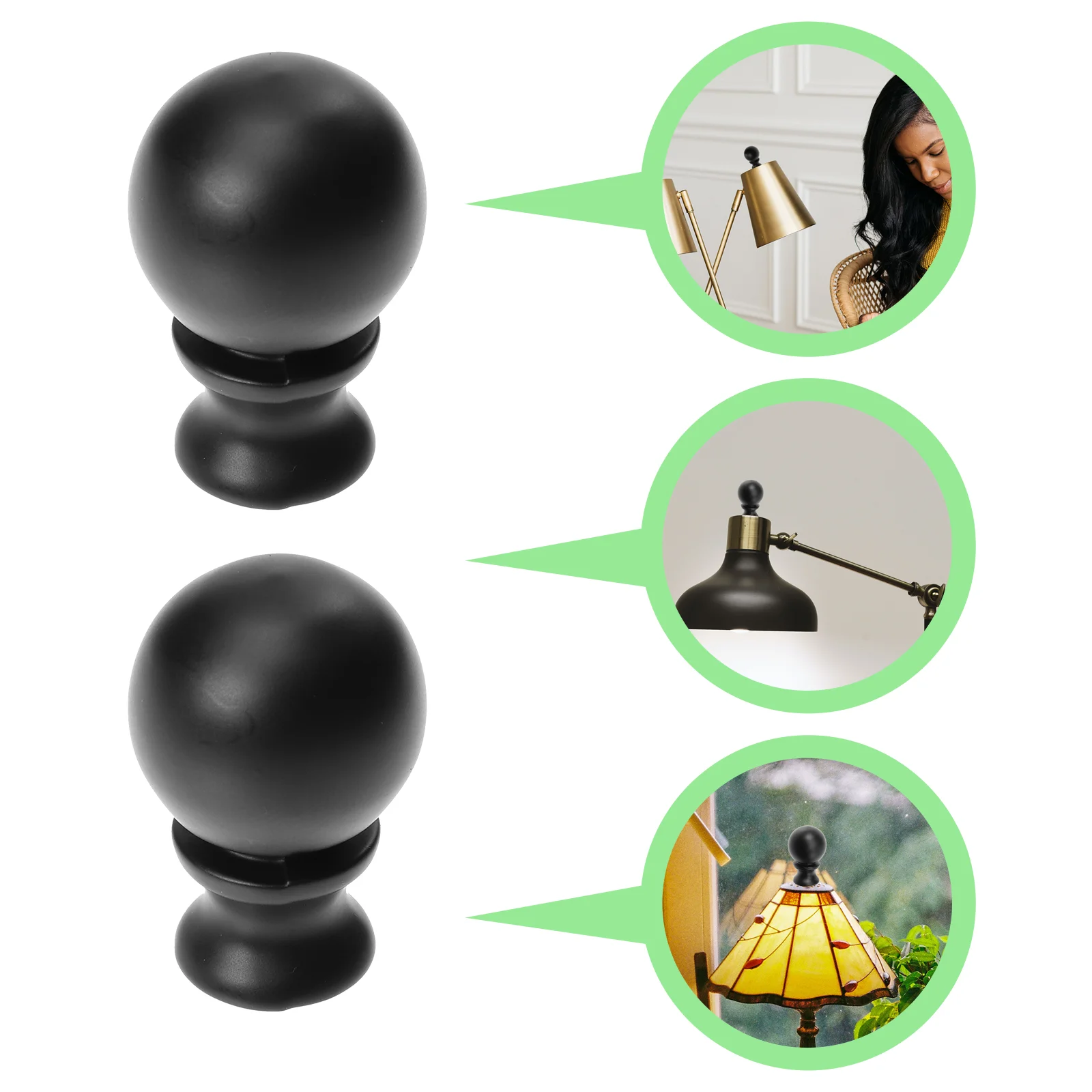 

4 Pcs Accessories Horn Frame Decorative Head Metal Chandeliers Light Caps Knob Aluminum Alloy Lamp
