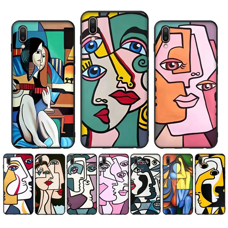 

Picasso Abstract Art Painting Phone Case for Vivo Y91C Y11 17 19 17 67 81 Oppo A9 2020 Realme c3