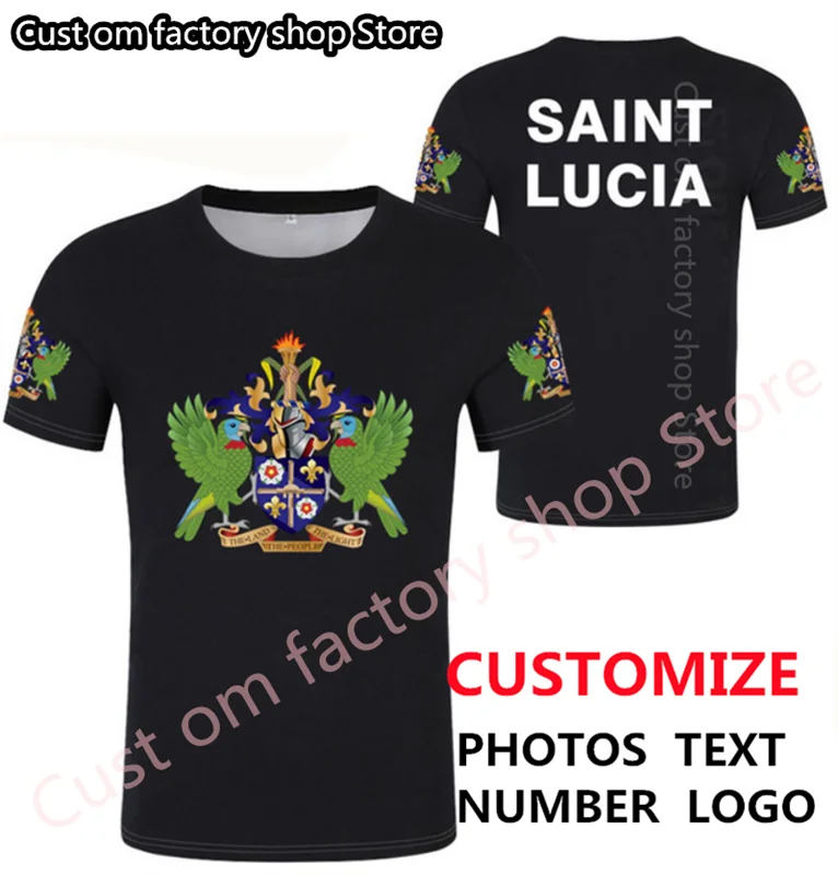 

SAINT LUCIA t shirt diy free custom made name number lca T-Shirt nation flag lc country college print text photo logo 0 clothing