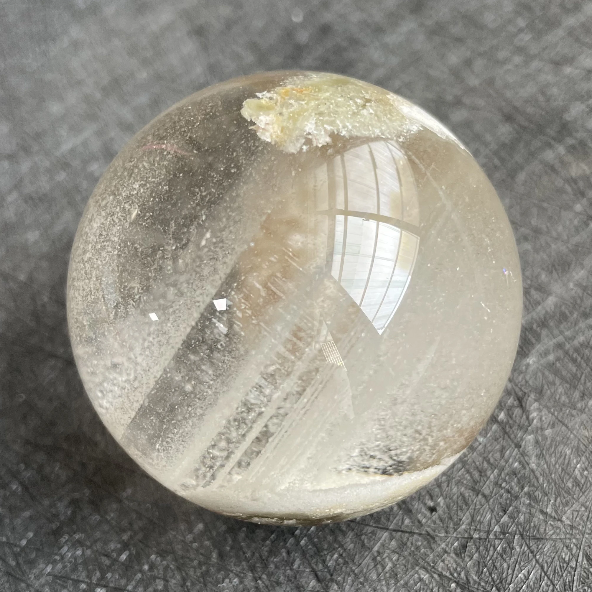 185 г натуральный хрустальный шар зеленая фантомная Сфера камень для украшения