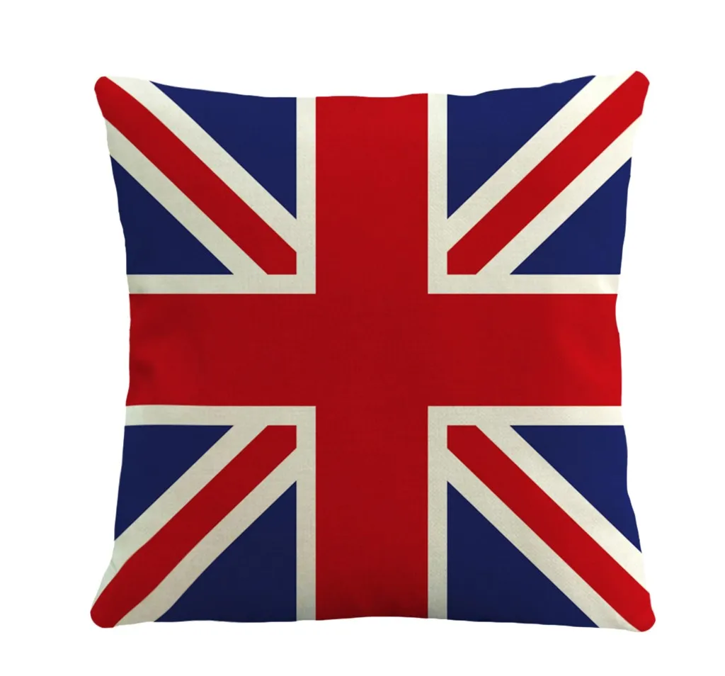 

IN STOCK High Durable Home Car Bed Sofa British Flag Decorative Classic Pillow Case Cushion Cover