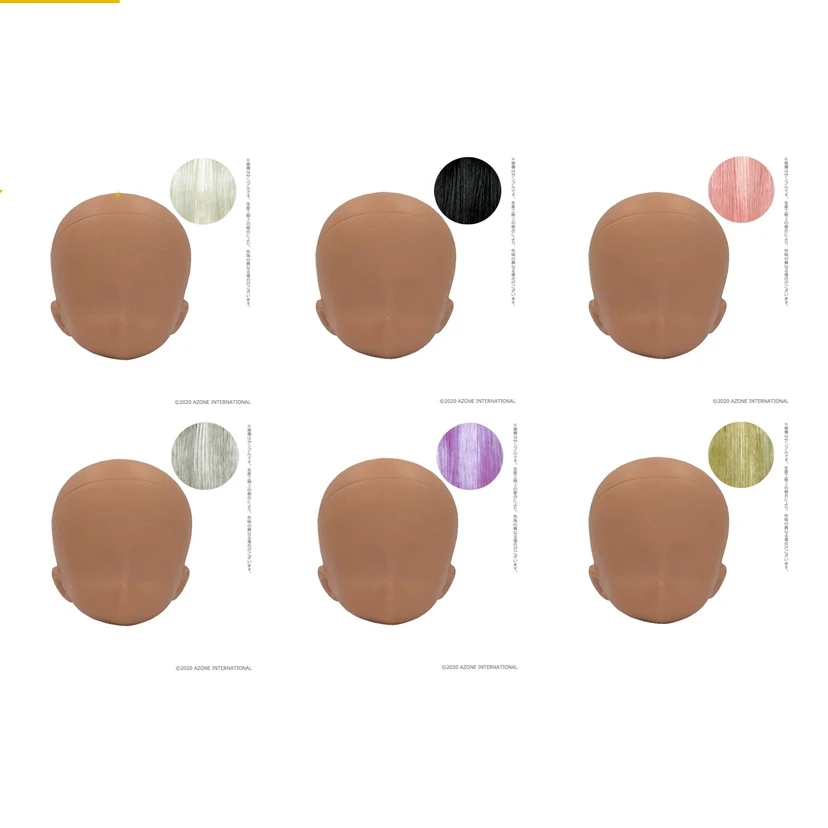 

AZONE body 6 points sunburned muscle no makeup replacement head with hair transplant Toy girl doll accessories