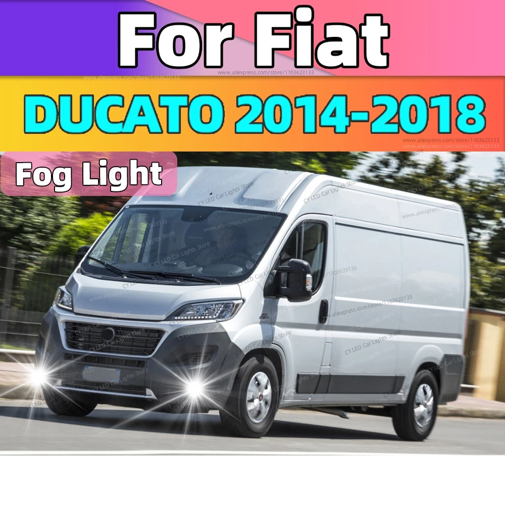 

2 шт. 6000K светодиодные передние противотуманные фары Canbus 20000LM автомобильные фары для Fiat DUCATO 2014 2015 2016 2017 2018 автоаксессуары