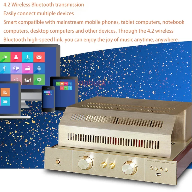 Sunbuck 200+200 Вт ламповый цифровой усилитель звука