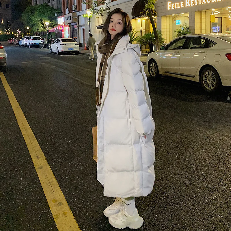 2022 New Winter Long Section Loose Oversize Casual Hundred Take Thickened Cotton Jacket Tops Female