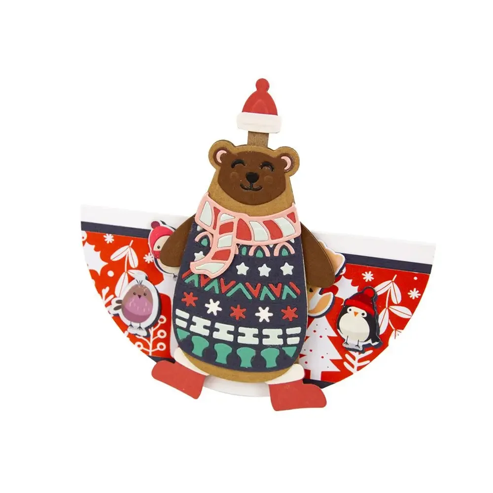 Рождество веселый пингвин медведь олень белка снежинка цветы деревья радость