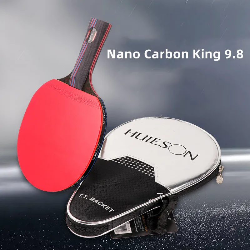 

Huieson Nano Carbon King Base Plate 9.8 Table Tennis Bat Professional Training Table Tennis Racket Pimples In
