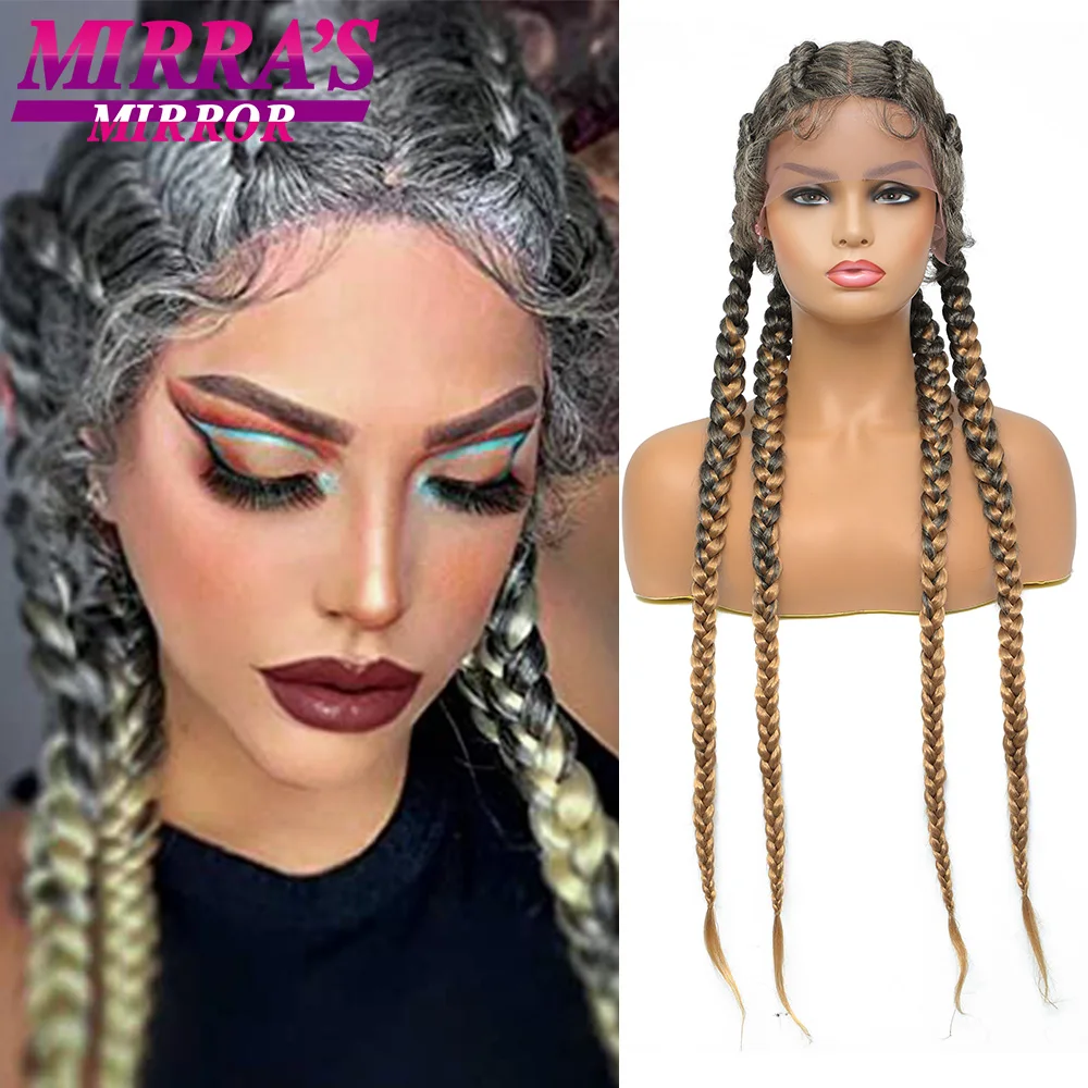 Lace Front Braided Wigs with Baby Hair 32