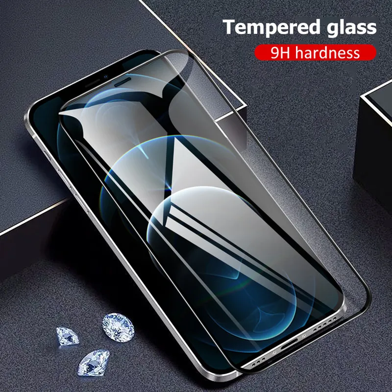 3Pcs 9D Tempered Glass for IPhone 14 13 12 11 Pro Max Screen Protector for IPhone X Xr Xs Max 7 8 6 Plus SE2020 Full Cover Glass