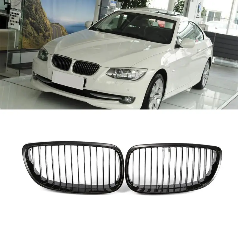 

Глянцевый черный Автомобильный передний бампер-гриль для BMW E92 E93 316i 320d 320i 2006-2010 гоночный гриль автостайлинг