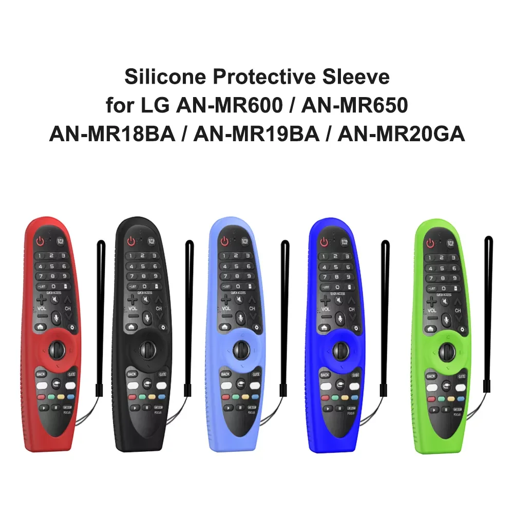 

For LG AN-MR600 AN-MR650 AN-MR18BA AN-MR19BA AN-MR20GA Silicone Cover with Lanyard Portable Remote Controller Case