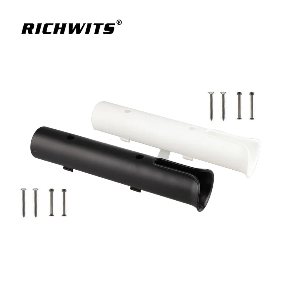 2PCS Black White Plastic Fishing Boat Rod Pole Holder Boat Yacht Hardware For Fishing