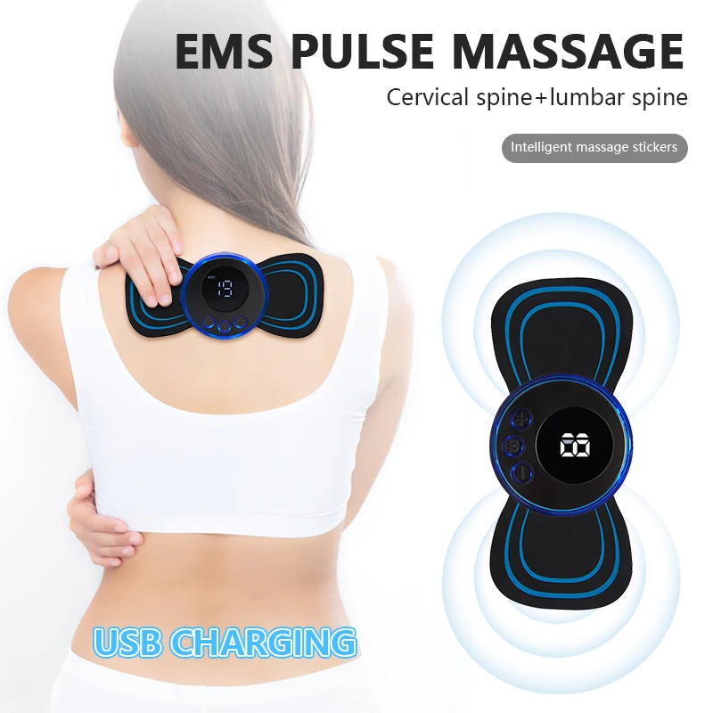 Умный мини-массажный пластырь для облегчения усталости шеи импульсный массажный