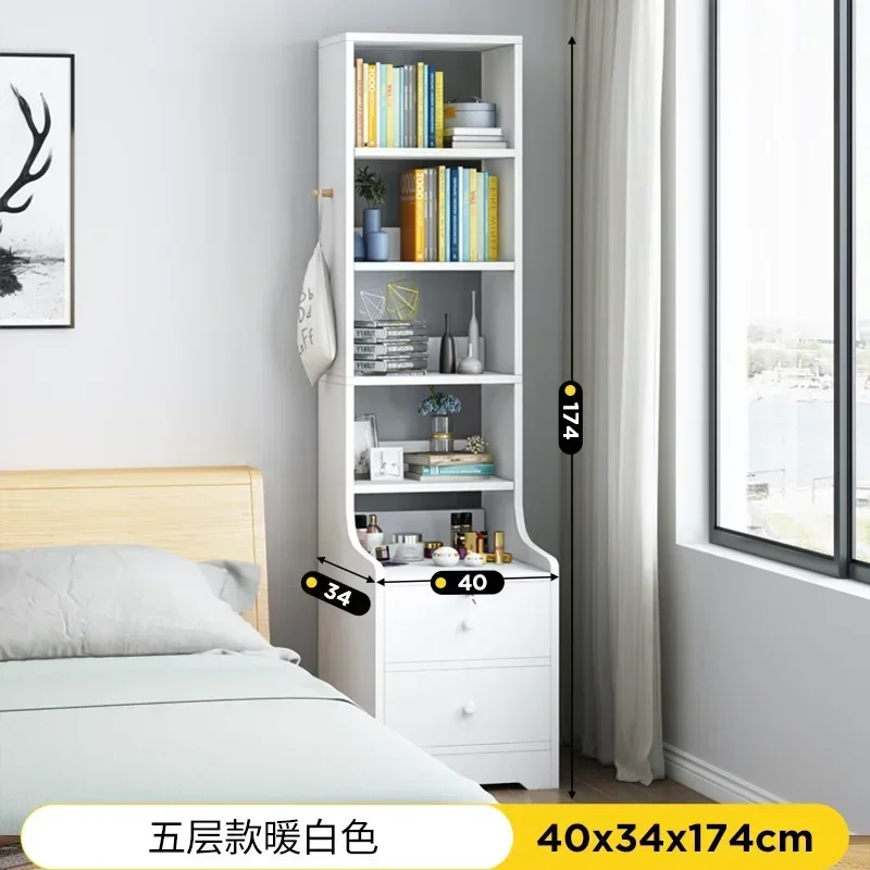 Высокая прикроватная полка простой современный скандинавский книжный шкаф для