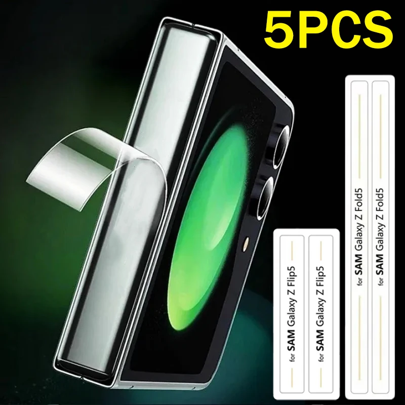 

5/1Pcs Hinge Protector Film For Samsung Galaxy Z Flip 5/Z Fold 5 Anti-Scratch Protective Border Sticker ZFlip5 Hydrogel Films