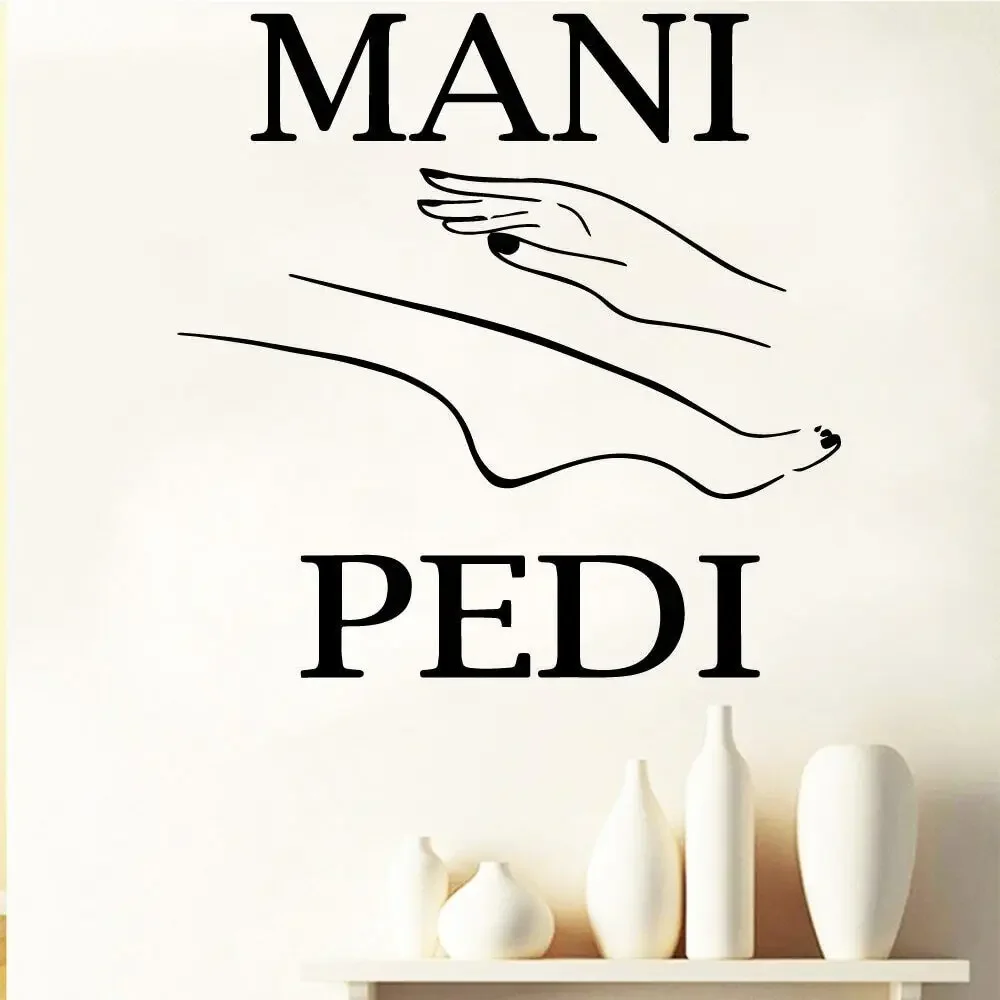 Современный маникюрный салон Mani Pedi виниловые наклейки на стены декор для