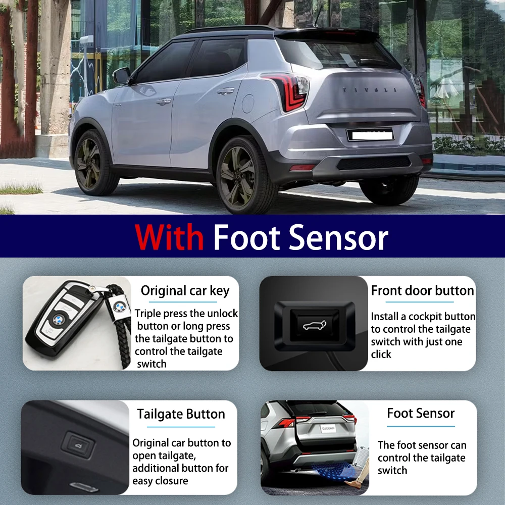 

Для SsangYong Micro KGM Tivoli XLV Air Grand LUVi 2015-2025 Автомобильная OEM задняя дверь с электроприводом, автоматическая стойка задней двери с питанием от одним щелчком мыши