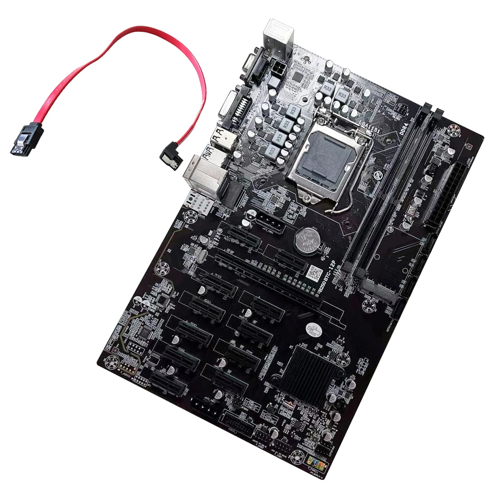 

B250 BTC Mining Motherboard +SATA2.0 Hard Disk Data Cable for LGA 1151 Series 6th/7th Generation Processor