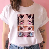 kimetsu no yaiba demon slayer t shirt women graphic top tees japanese anime tshirt harajuku kawaii streetwear punk t shirt