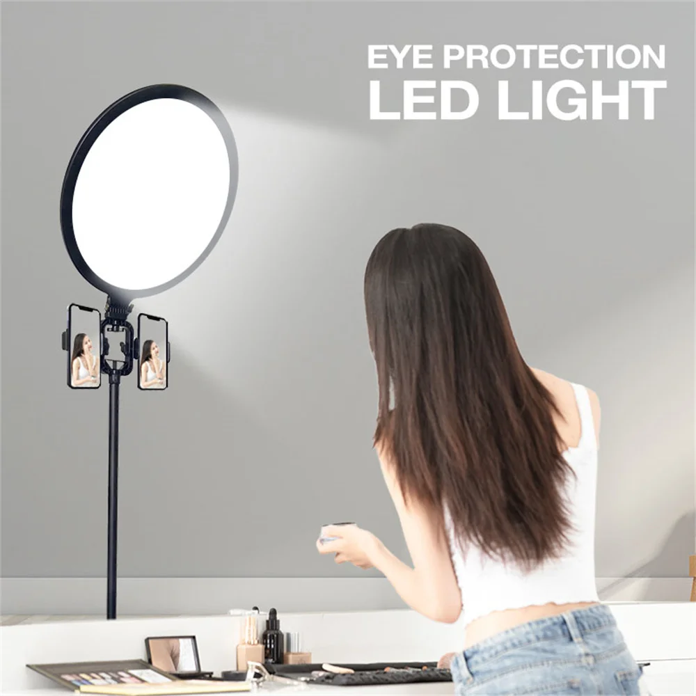 

New Desktop Led Light 3500~8500K Video Fill Lamp Light Panel Photography Lighting with Stand and Phone Holder for Live Stream