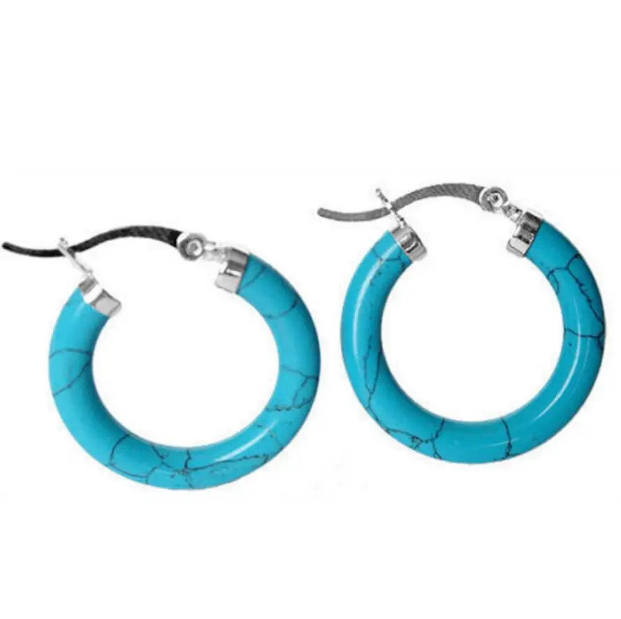 

New Charming silver With Blue Earring