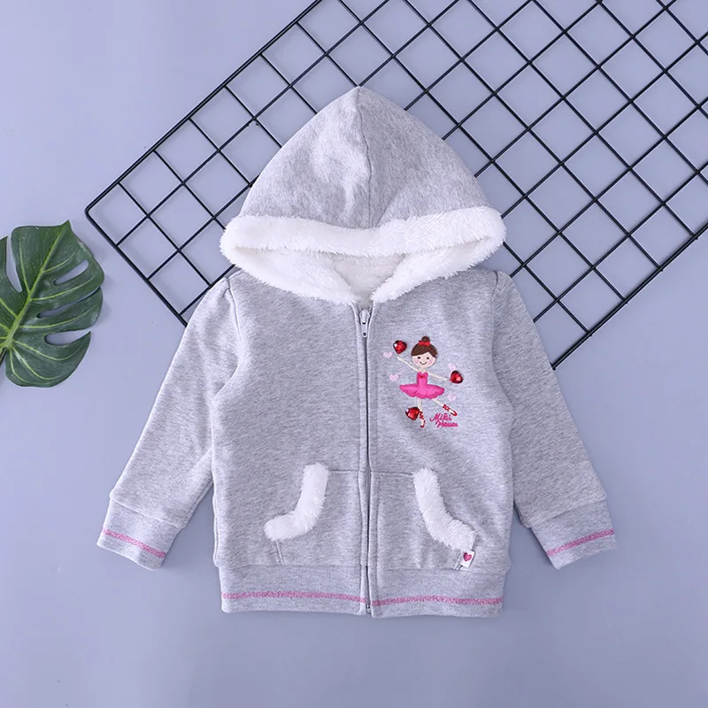 

Japanese Fashion Brand Girl Children's Clothing Princess Lina Warm Thickened Zipper Shirt Autumn And Winter Hooded Jacket