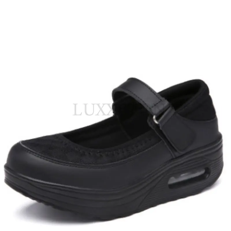 Women's Summer Shoes 2023 New Shallow Round Toe Ladies Hook&Loop Casual Shoes 35-43 Large-Sized Female Platform Comfy Sneakers