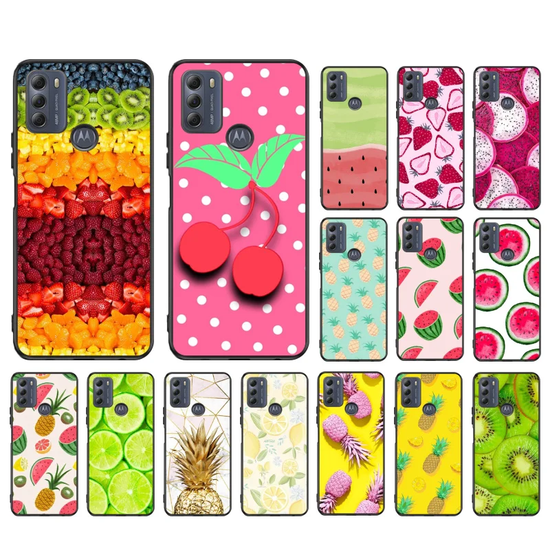 

Fruit Pineapple Case for Motorola G22 G60 G52 G100 GStylus G30 G10 G20 G50 GPure E32 E20 E40 E7Power Edge 20 lite Pro OneAction