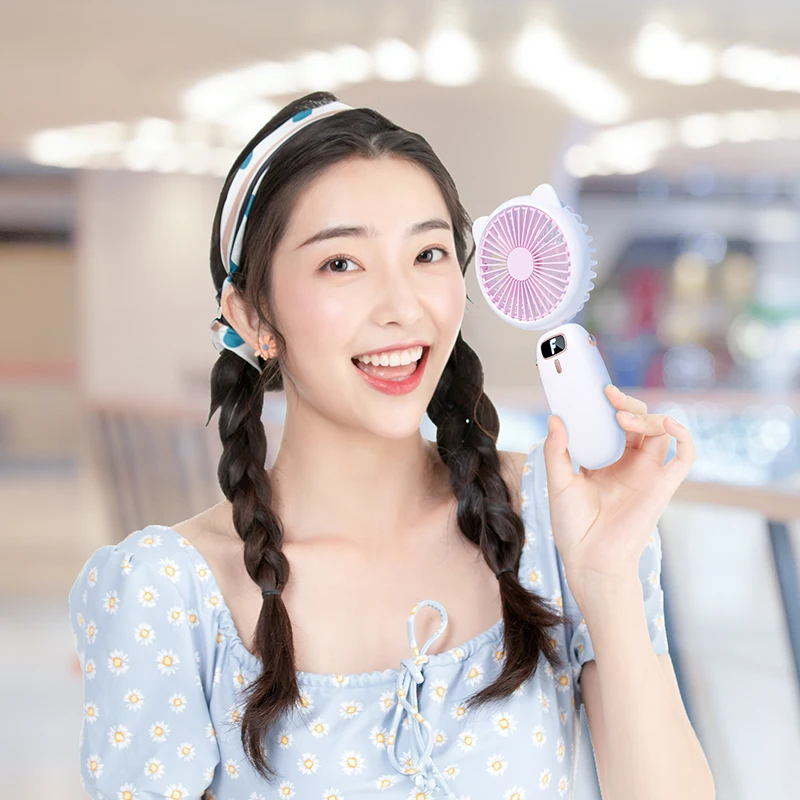 Мини-ручной вентилятор Портативный портативный перезаряжаемый мини-складной с 3