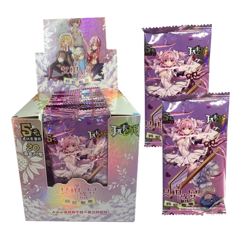 

New Goddess Feast Cards Original Anime Figures Bronzing Flash Cards SSR Collectible Cards Toy Family Birthday Gift for Children