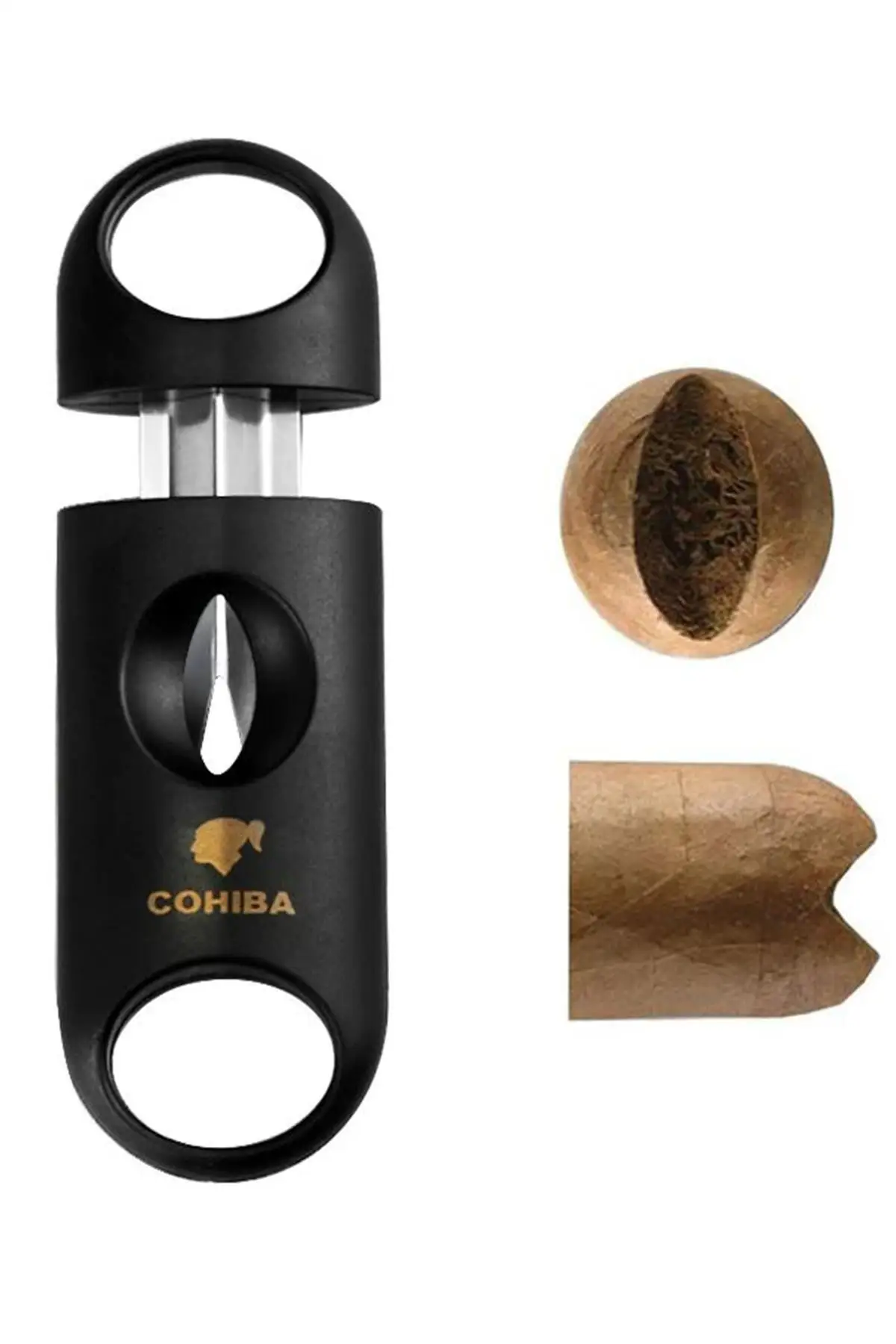 

Cigar Scissors Outer Plastic ( V ) Sharp Inner Metal Blade