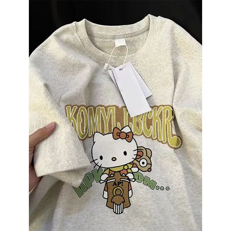 

Женское школьное платье Sanrio, с круглым вырезом и коротким рукавом