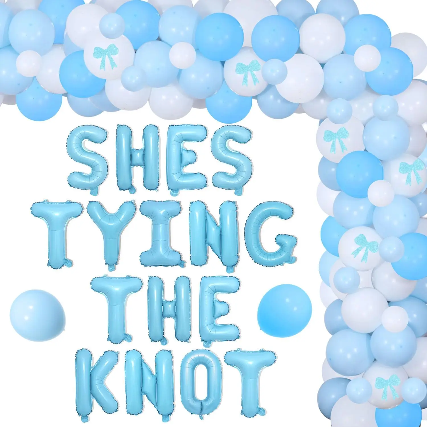 Kreat4joy 98 шт. синий бант девичник гирлянда арочный комплект она завязывание узел