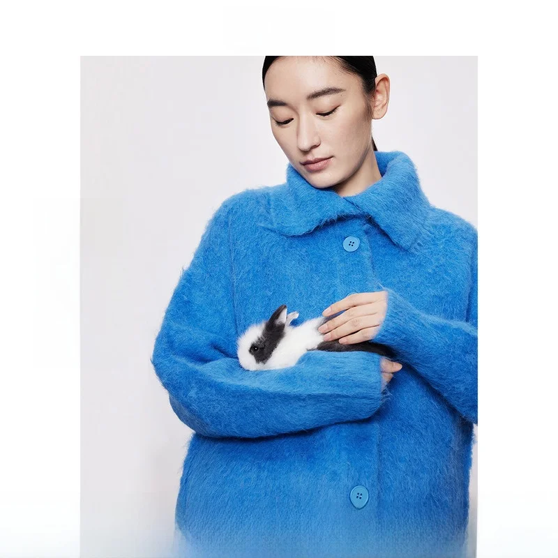 W.Amber Suli Альпака/однотонный свитер кардиган верхняя одежда для женщин осень 2023