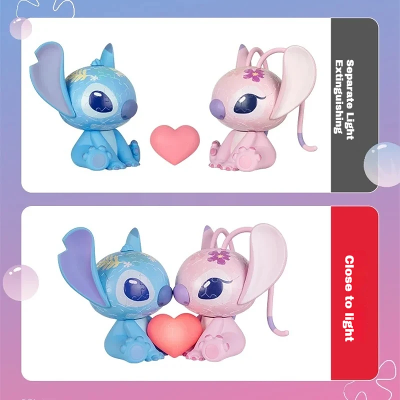 Disney 3D-JP Lilo &amp Stitch 3D Puzzle Toys Аниме Статуэтки Ангел 3d Пазл Ночник Девушки Kawaii Подарок