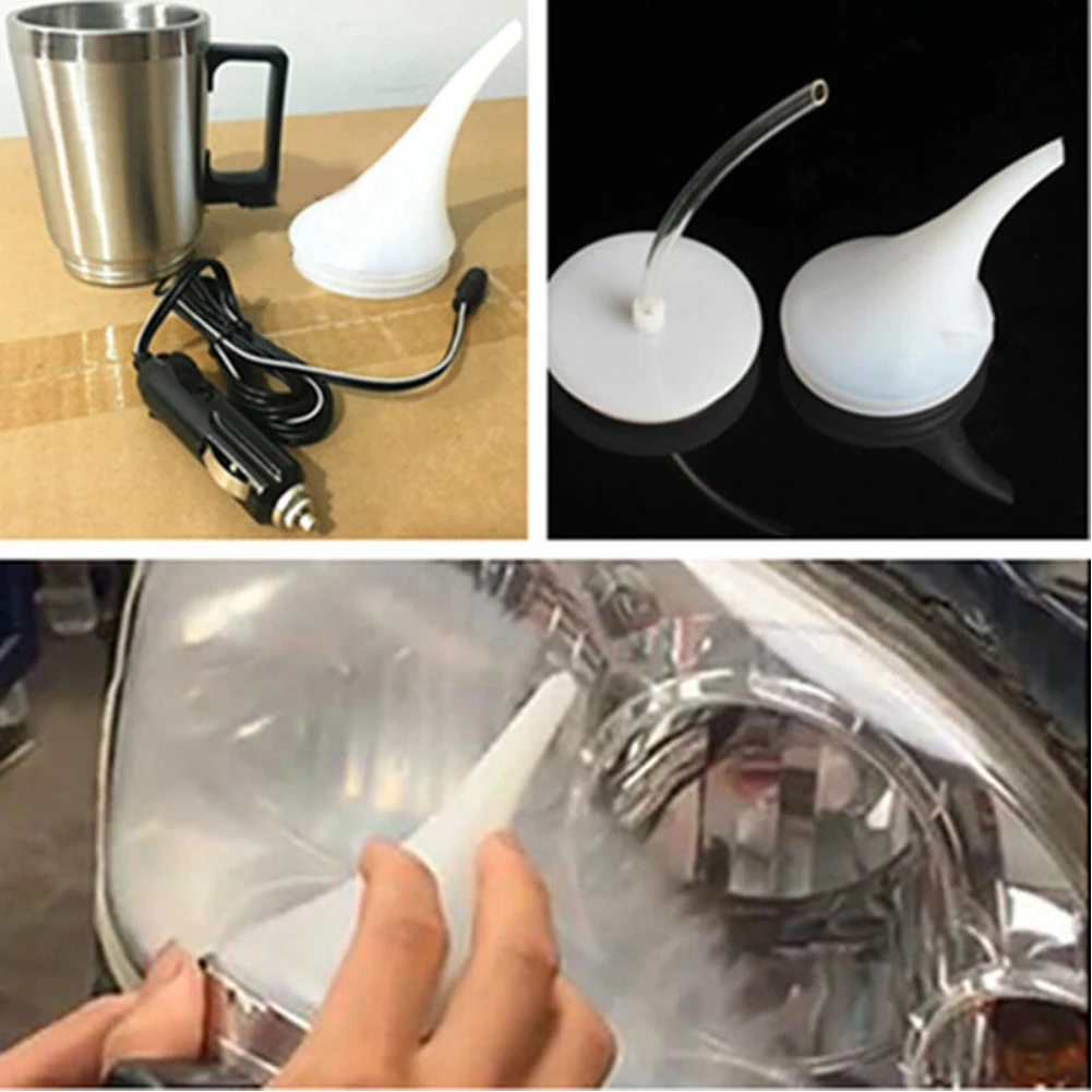 

New Headlight Lens Restoration Kit W/ Cigar Lighter 500ML NC-118 Set Spray Cup Tool 12V Atomizer Refurbishment