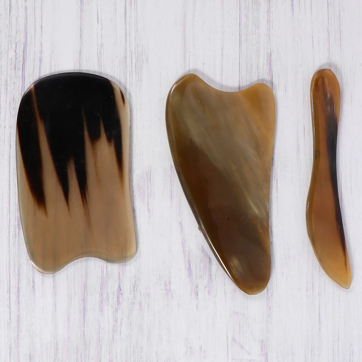 

3pcs Guasha Boards Tool Massaging Tool Board Muscle Scraper Horn Boards