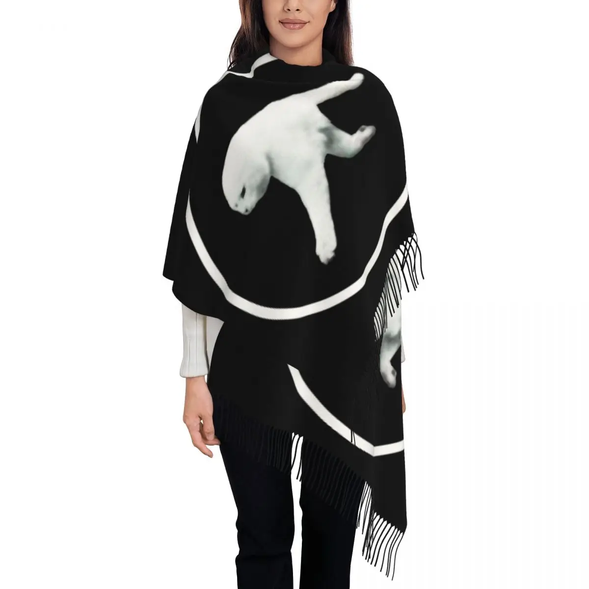 Изготовленный на заказ шарф с кисточками Aphex женские мягкие шали зимне-осенние