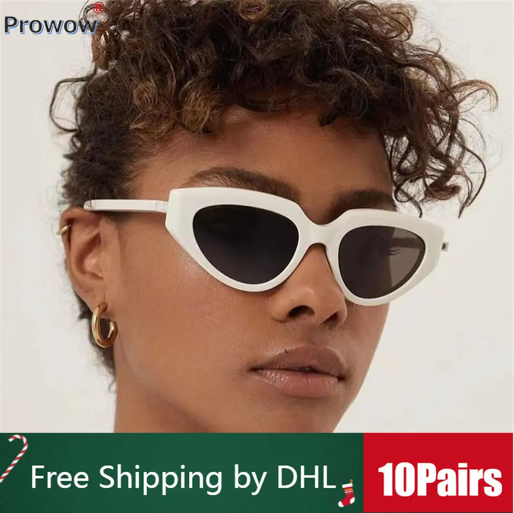 

10 пар объемных треугольных солнцезащитных очков «кошачий глаз», женские очки, забавные крутые солнцезащитные очки, уличные очки, оптовая пр...