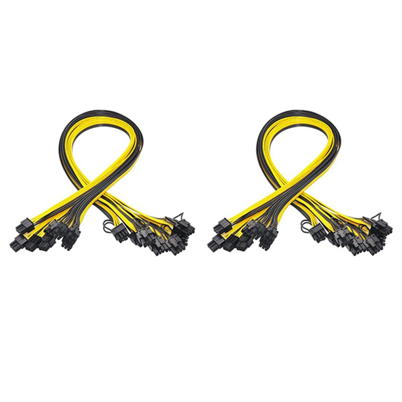 

20 шт., 6 Pin PCI-E на 8 Pin(6 + 2) PCI-E (штырь-штырь) силовой кабель для графического процессора, 70 см для карт изображения, плата для майнинга сервера