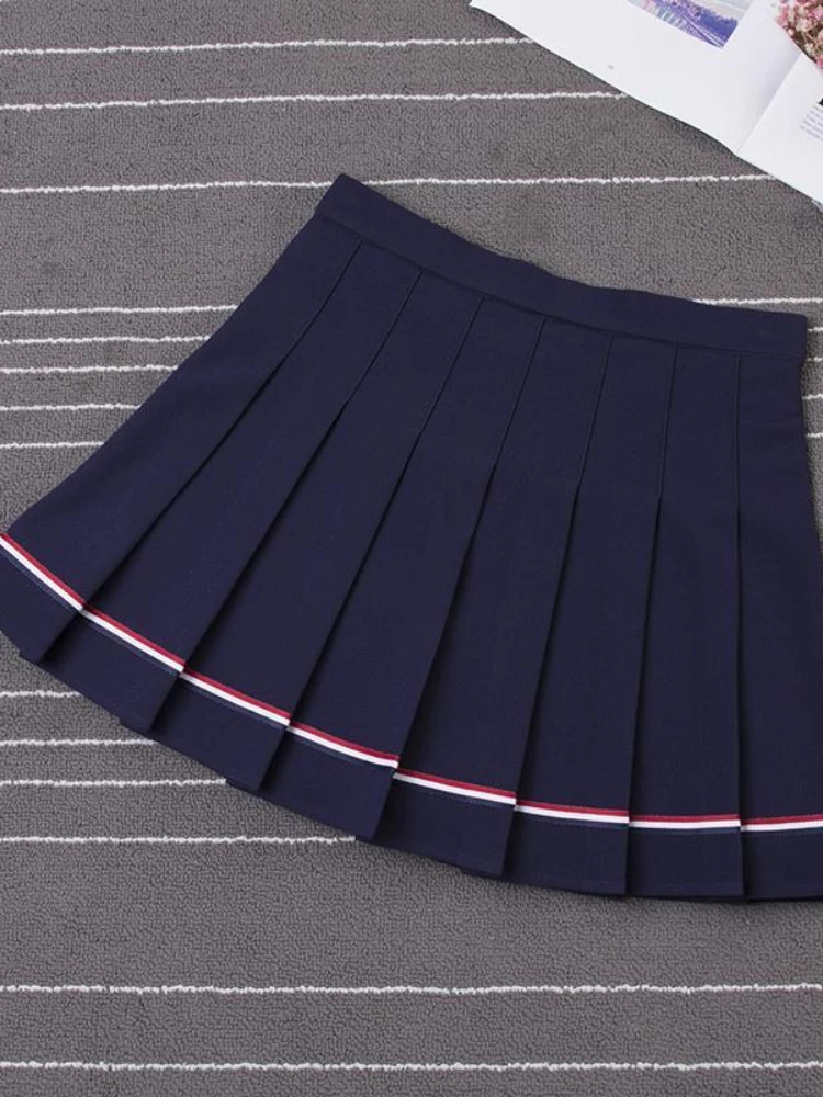 Женская мини-юбка розовая плиссированная юбка корейская модная одежда кавайная