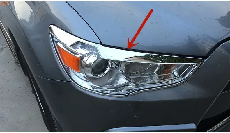 Для Mitsubishi ASX 2013-2019 ABS Chrome перед фарами задний фонарь декоративная рамка защита от