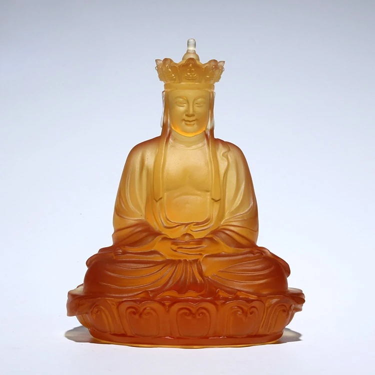 Фото Статуя Будды Медицины PYH Kizo King Bodhisattva, глазурованная, для гостиной, украшение для буддийского зала, орнамент Будды Шакьямуни №1